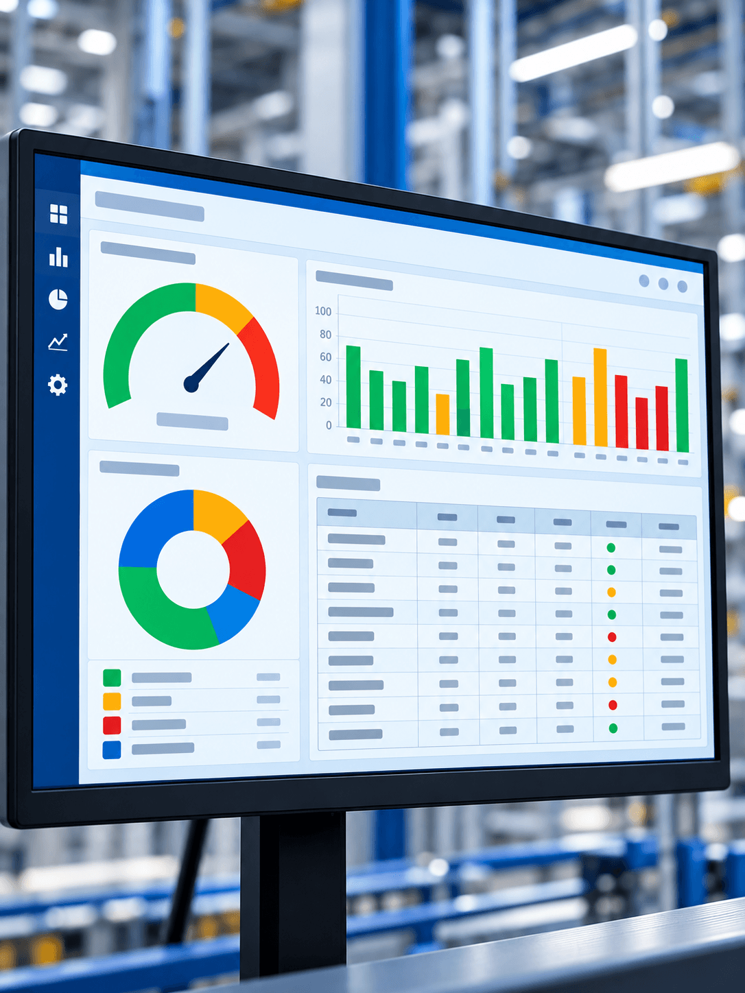 Technician monitoring industrial equipment